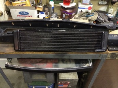 SC heat exchanger B4 going into Shelby Charger aluminum bumper